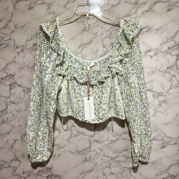 Love Shack Fancy Dorabella Crop Top - Picture 3 of 12